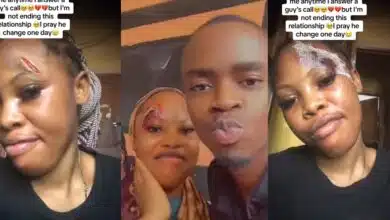 Nigerian lady vows never to break up, reveals what her boyfriend does whenever she picks up a guy's call