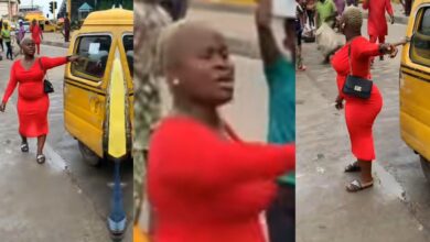 Nigerian lady works as both a bus conductor and driver to earn a living