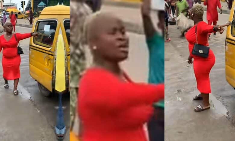 Nigerian lady works as both a bus conductor and driver to earn a living