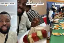 Nigerian man receives bread and fruit, laments lack of jollof rice and meat on Eid El-Kabir in Canada