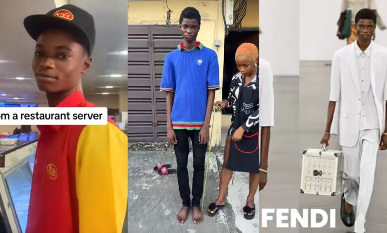 Nigerian man shares journey from restaurant server in Surulere to international model for Fendi