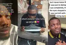 Nigerian man shares heart-breaking story about how he ended up blind, reveals what football did to him