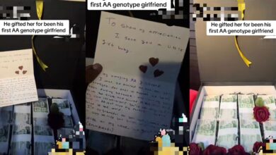 Nigerian man gifts girlfriend box of cash, love letter as first-ever girlfriend with AA genotype