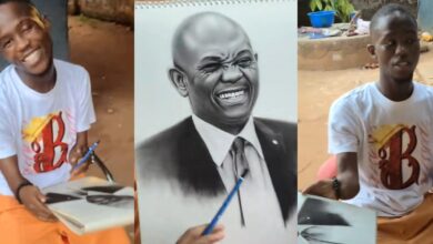 Nigerian artist creates stunning Tony Elumelu portrait