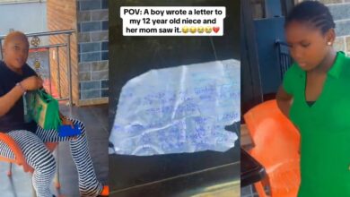Nigerian mother left speechless as stranger writes love letter to 12-year-old daughter, leaves phone number 