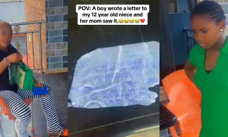 Nigerian mother left speechless as stranger writes love letter to 12-year-old daughter, leaves phone number 