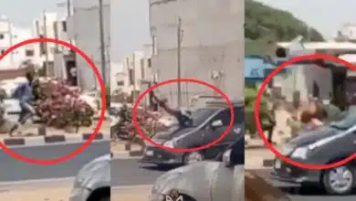 Nigerian man hijacks lady's phone, gets hit by speeding car seconds later; video breaks the internet