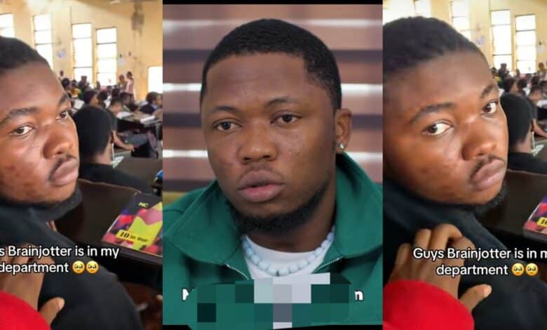 Nigerian university student shares video of friend who looks like Brain Jotter