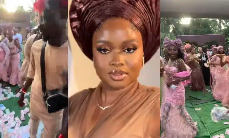 Nigerian woman weds the man she politely responded to at a salon; wedding video sparks jealousy online