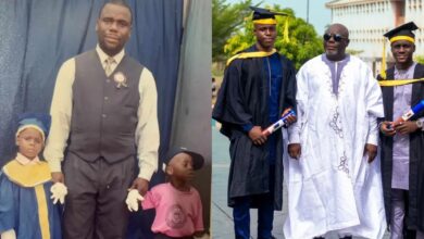Nigerian father shares before-and-after photos as his two sons graduate from university