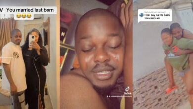 Nigerian wife posts video of husband crying because he's hungry