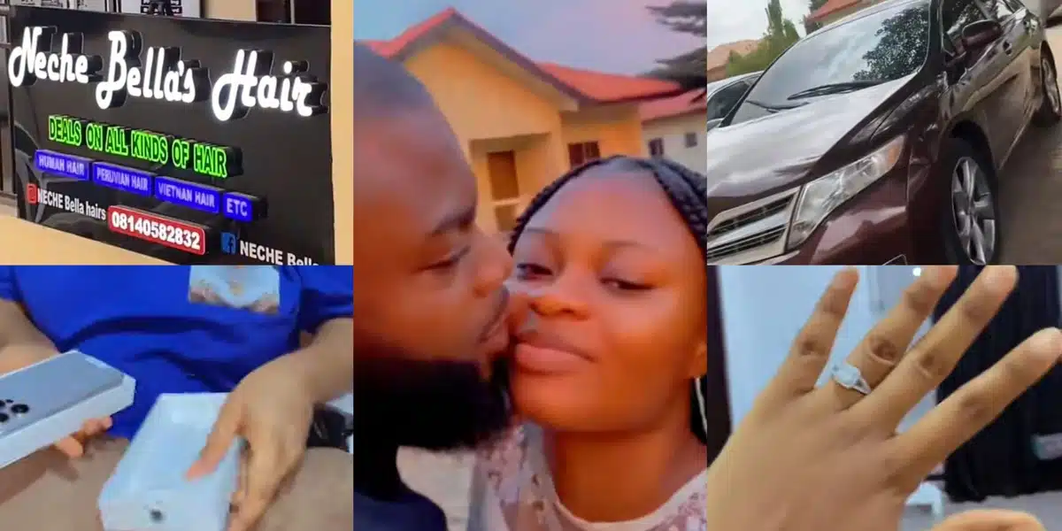 Nigerian lady urges women to check their DMs after finding love on Facebook, shows off lavish gifts