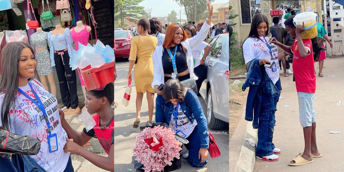 Nigerian lady gets signed by hawkers to celebrate graduation from Nekede Polytechnic