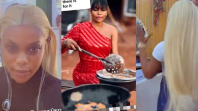Nigerian lady buys expensive wig with money made from akara business, flaunts it online