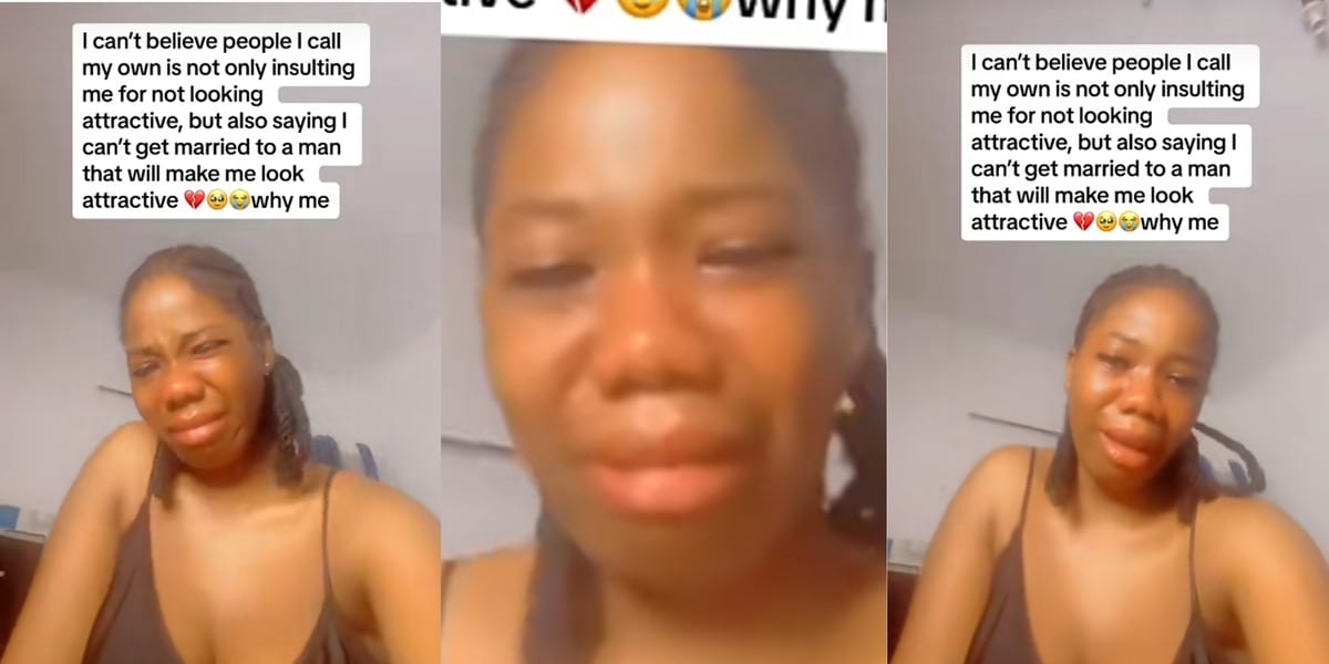 Nigerian lady cries after being told she's unattractive