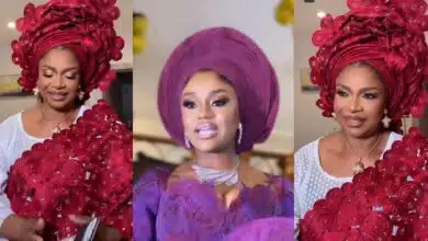 Viral video unveils Chioma's beautiful mother during wedding celebration