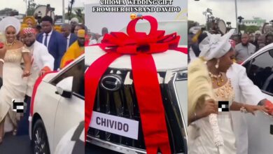 Davido surprises wife, Chioma with car on wedding day