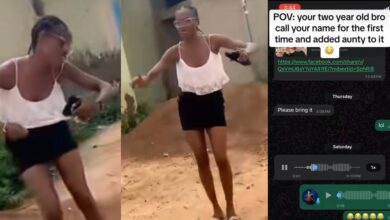 Nigerian lady dances in joy as her brother adds 'aunty' to her name for the first time