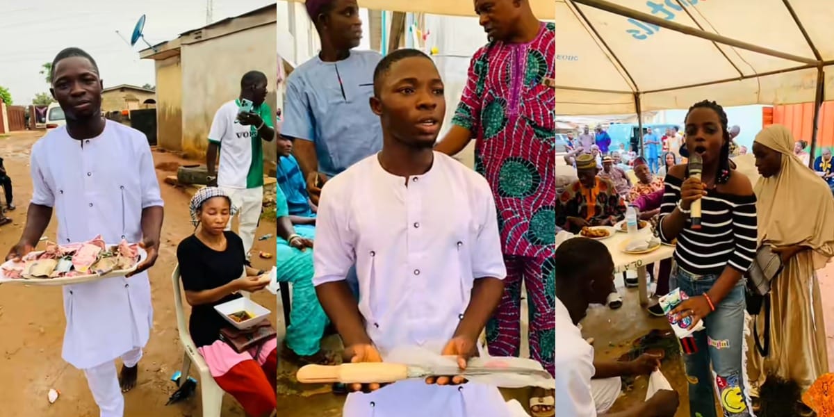 Nigerian man goes viral on social media as he gains freedom, becomes a professional meat seller