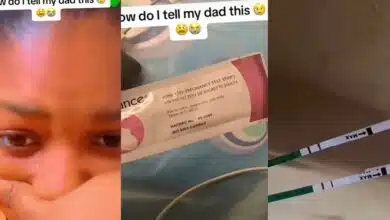 Nigerian lady cries as she finds out she's pregnant, unsure how to tell father