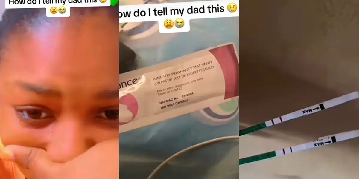 Nigerian lady cries as she finds out she's pregnant, unsure how to tell father
