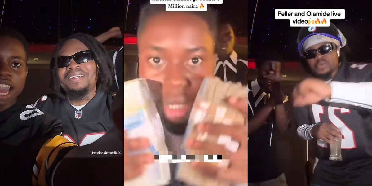 Olamide gifts ₦1 million to popular TikToker, Peller on TikTok live