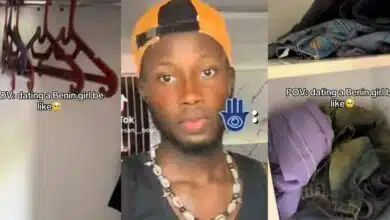 Nigerian man warns against dating Benin girls, accuses them of stealing his top and trousers