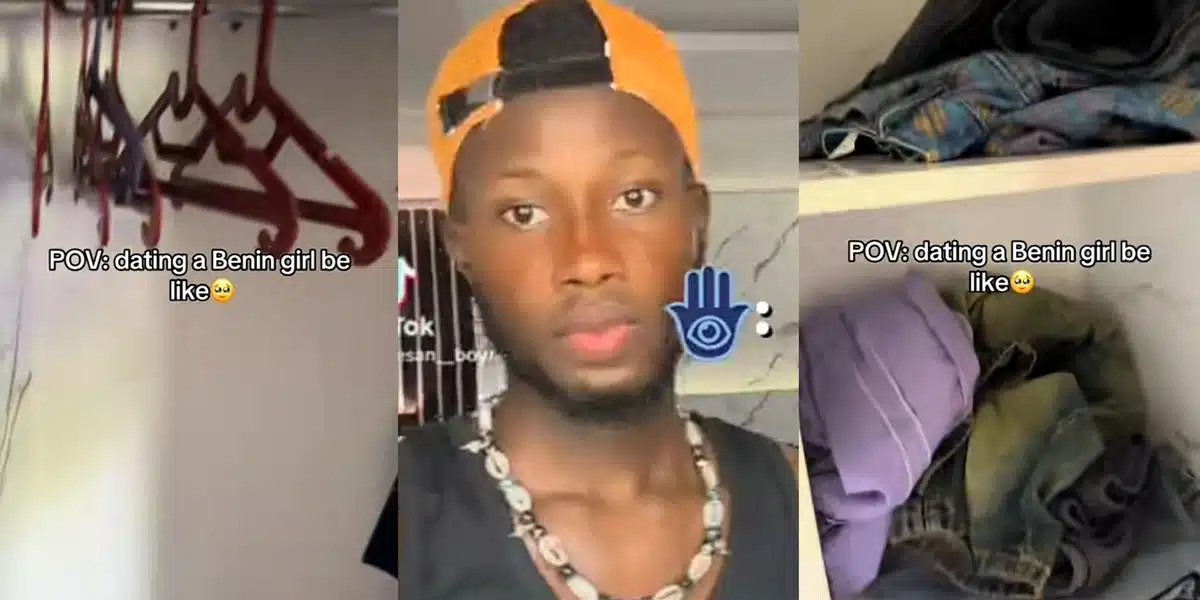 Nigerian man warns against dating Benin girls, accuses them of stealing his top and trousers