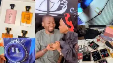 Nigerian lady receives jewelry, bags, shoes, etc. as boyfriend proposes on her 24th birthday