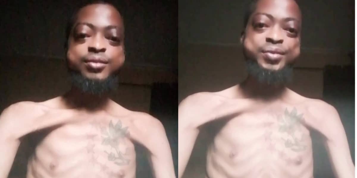 Nigerian man looking malnourished cries out for help over hunger