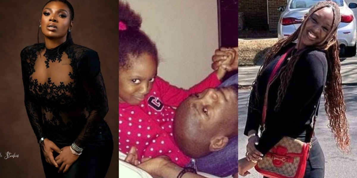 Annie Idibia reacts after daughter, Isabella cries out over body shaming