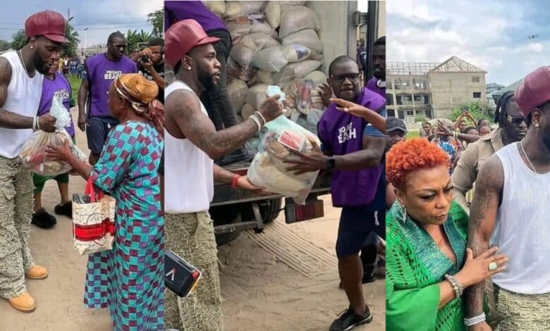 Burna Boy and mother, Bose Ogulu distribute free food items in Port Harcourt