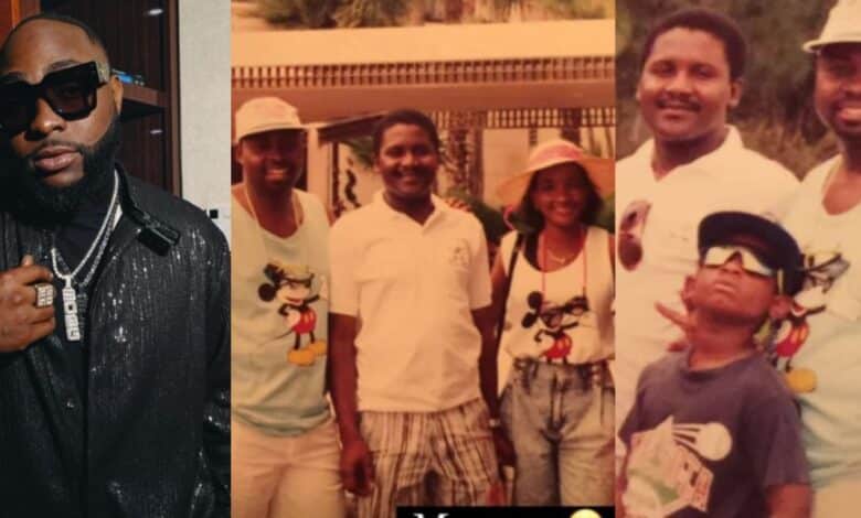 Davido shares epic throwback featuring his parents, Aliko Dangote