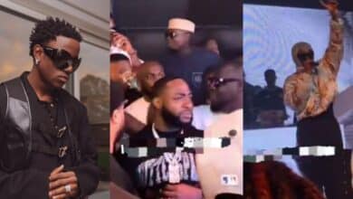 Davido turns up to support Victony at his debut album listening party