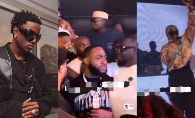 Davido turns up to support Victony at his debut album listening party