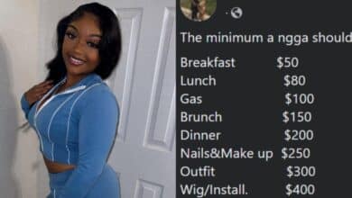 Lady turn heads as she drafts list of how much a man should spend on her