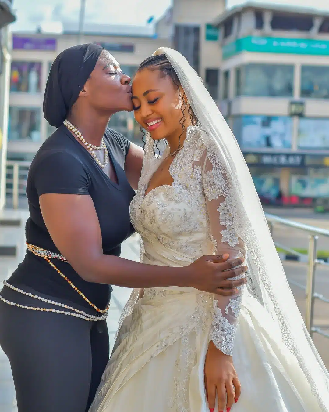 regina daniels mercy johnson's wedding gown 