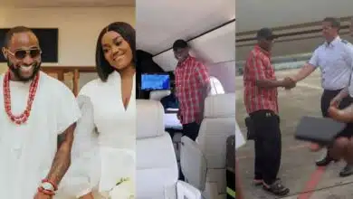 Davido's father touches down wedding