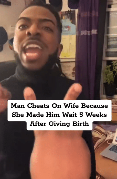 Wife devastated as husband cheats on her 5 weeks after giving birth, blames her for having baby