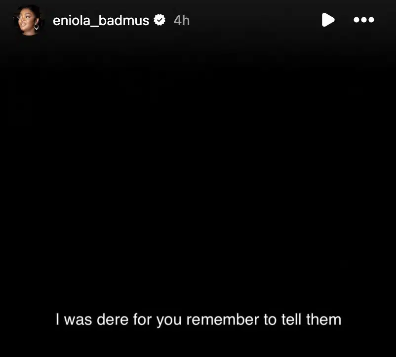 Eniola Badmus gives context amidst speculation of dissing Davido 