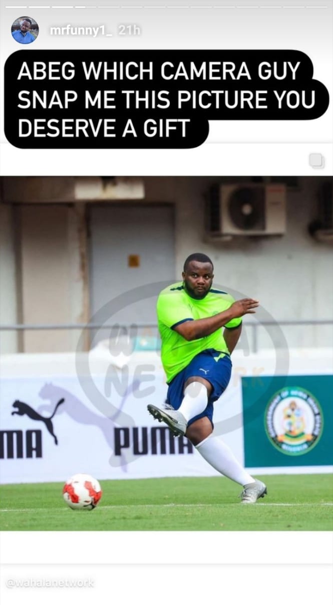 Sabinus rewards photographer with N500K for great snapshot at recent charity match
