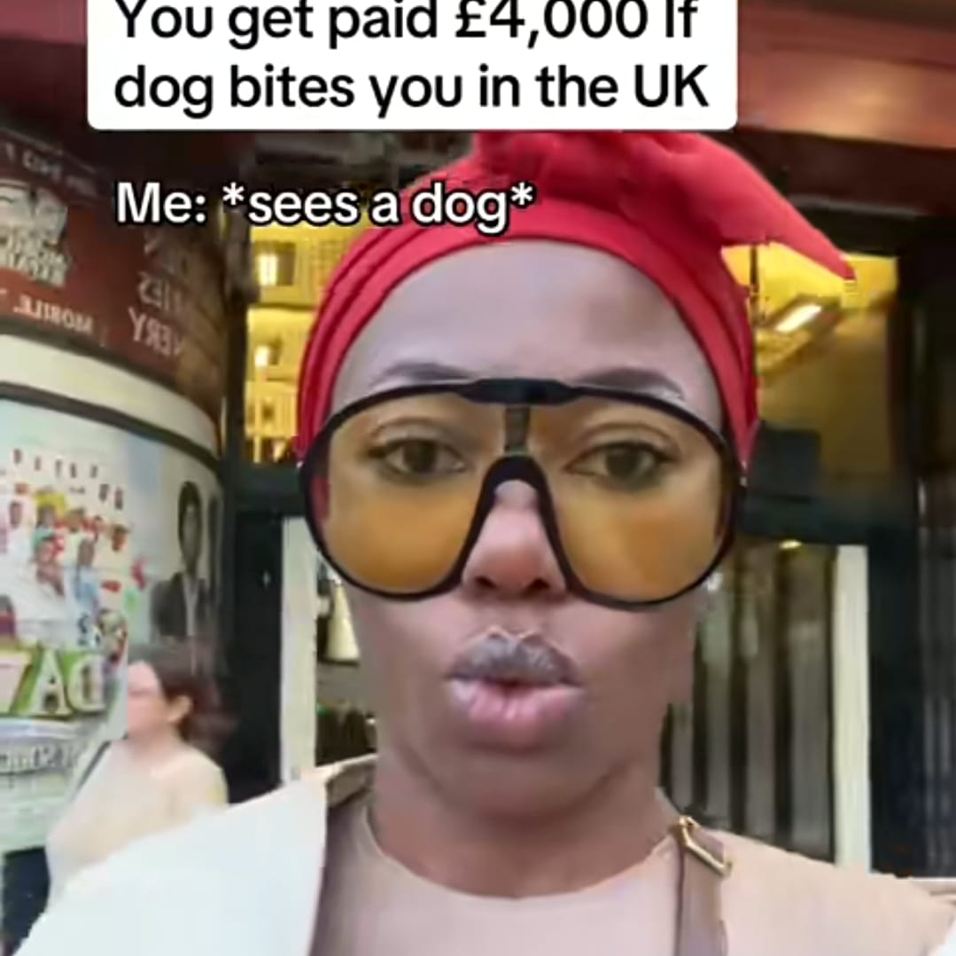 Nigerian woman vows never to surrender as she finds out she'll be paid $4000 in UK if bitten by a dog