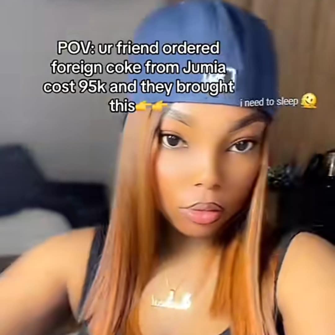 Nigerian lady showcases shocking delivery after ordering ₦95k 'foreign' Coke online