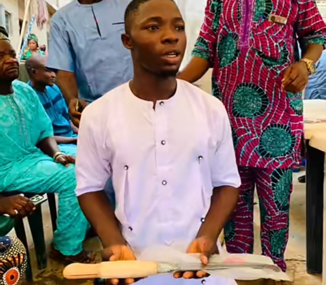 Nigerian man goes viral on social media as he gains freedom, becomes a professional meat seller