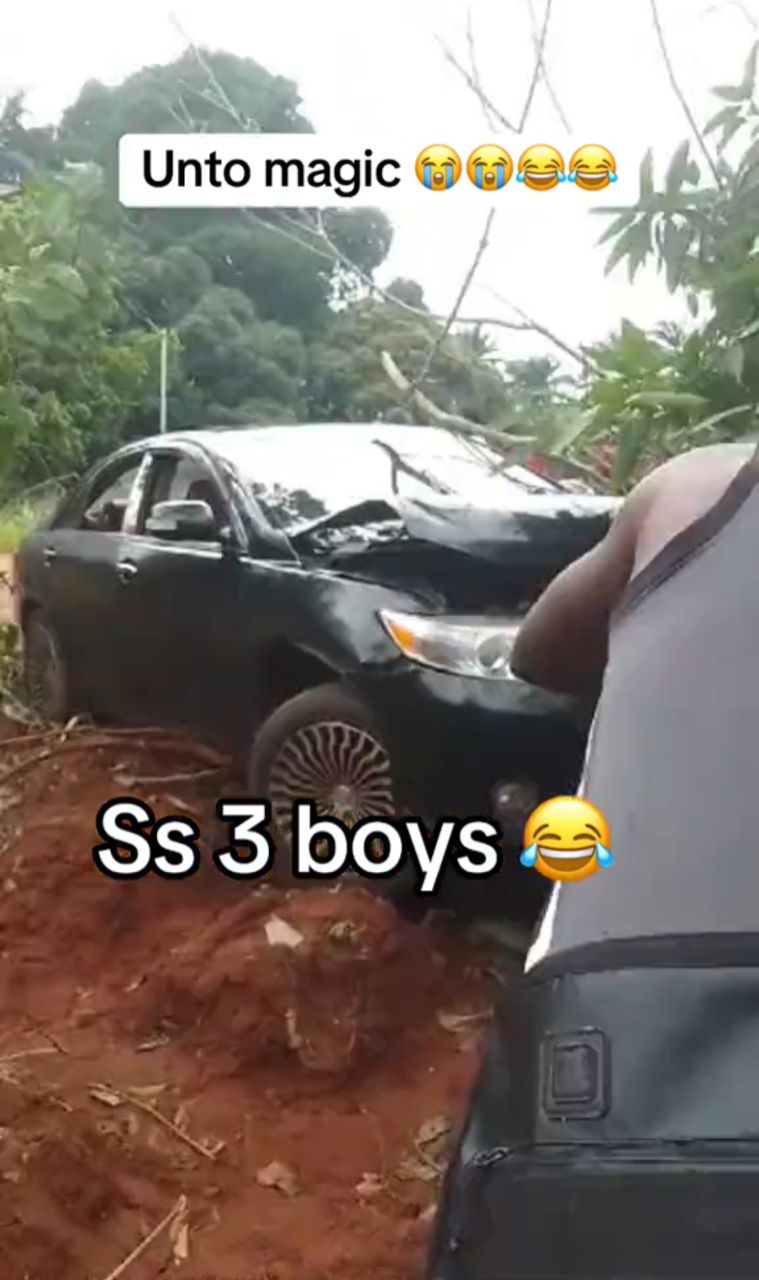 SS3 students crash car while celebrating graduation