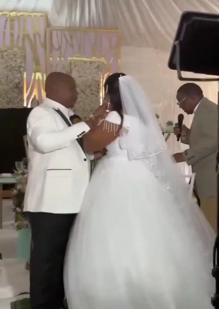 Outrage as bride refuses to kiss bride on wedding day