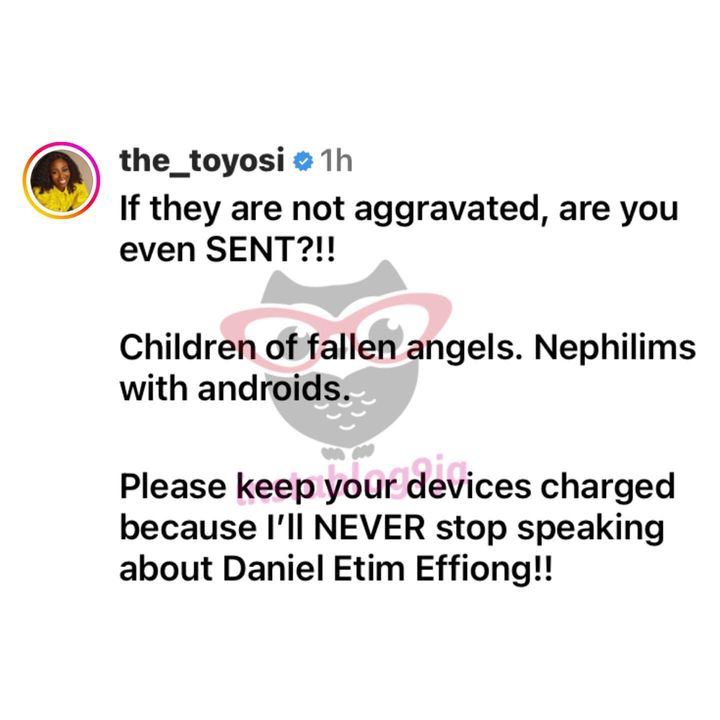 Etim Effiong's wife, Toyosi replies trolls over her statement about insecurities in her marriage
