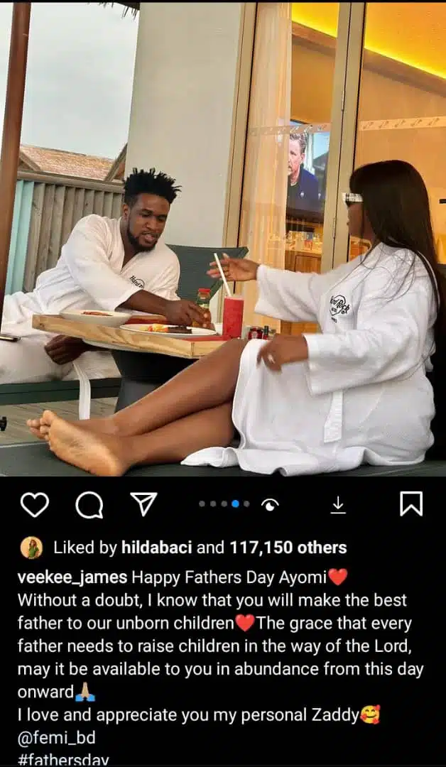 Father's Day: Veekee James warms hearts with touching message to husband