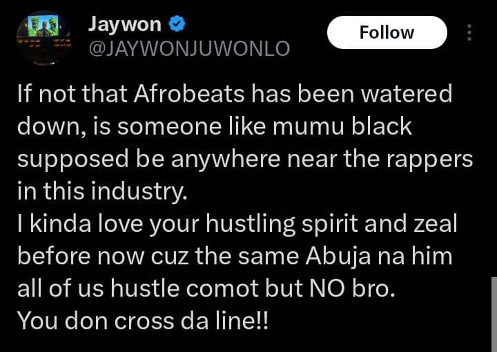 Jaywon fires back at Odumodublvck for shading him in a recent podcast