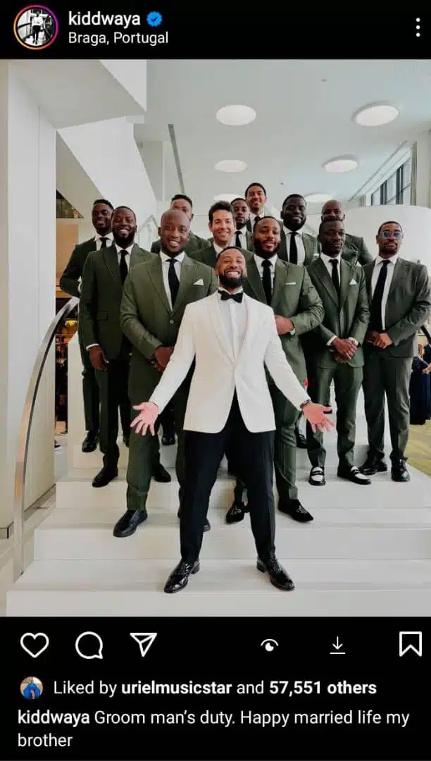 Kiddwaya skips Davido's wedding to fulfill groomsman duties for a friend in Portugal